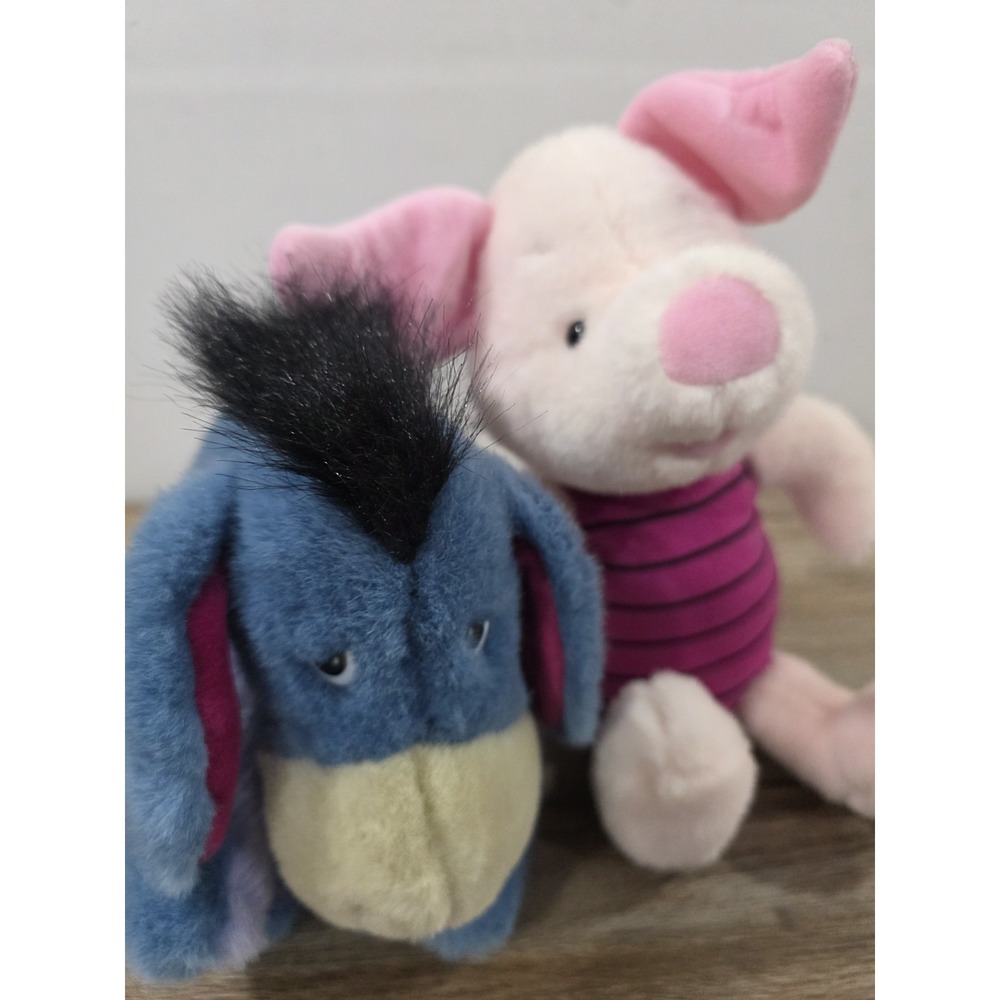 Vintage Disney Winnie The Pooh Plush Eeyore And Piglet 90s Plush Vtg - Picture 2 of 9